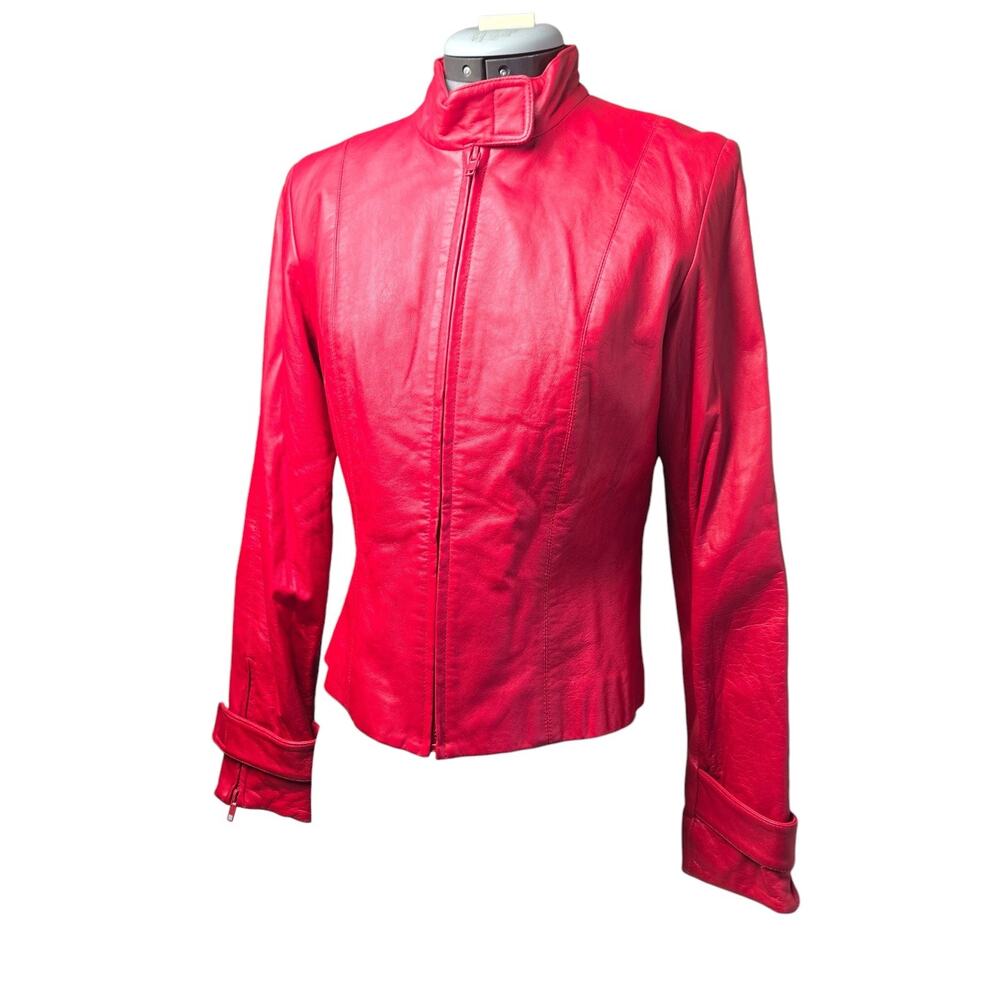 margaret godfrey Women's Leather Jacket XS Red